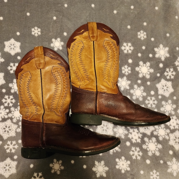 Boys Old West square toe boots - Picture 2 of 9